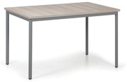 Jedálenský stôl TRIVIA, tmavo sivá podnož, 1200 x 800 mm, dub prírodný