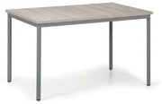 Jedálenský stôl TRIVIA, tmavo sivá podnož, 1200 x 800 mm, dub prírodný