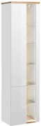 Závesná skrinka do kúpeľne vysoká Bahama 800 2D alpská biela/dub votan