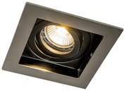 Inteligentné zapustené bodové svietidlo oceľové vrátane Wifi GU10 svetelného zdroja - Carree