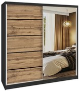 Šatníková skriňa SERENITY 200 cm dub wotan mat MBP SERENITY SZP5/0/B/DW/0/HIAL