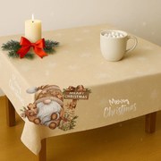 Vianočný obrus Škriatok hnedý 140x180cm TiaHome