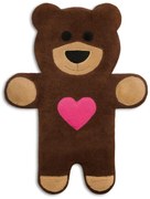 Leschi LESCHÍ Hřející polštářek Teddy 36x26cm hnědá