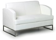 Kožená sedacia súprava MARYL, dvojmiestna, biela