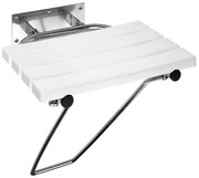 Sapho Sapho, HANDICAP sklopné sprchové sedátko s opornou nohou, 44x45cm, biela, XH001