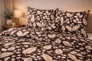 Botanic Taupe – bavlnené posteľné obliečky 140x200/70x90 cm | slovenská výroba