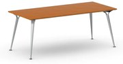 Kancelársky stôl PRIMO ALFA, sivostrieborná podnož, 2000 x 900 mm, čerešňa