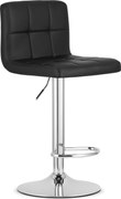 Barová stolička PROT ekokoža - čierna/chrom
