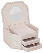 Šperkovnica Lana, 21,5x16,5x10 cm, ružová