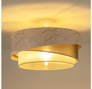 Duolla - Prisadený luster KOBO 1xE27/15W/230V pr. 45 cm biela/zlatá