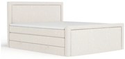 Béžová boxspring posteľ s úložným priestorom 160x200 cm Lavenda – Maison de Rêve
