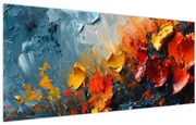 Obraz - Abstraktná maľba kvetov III. (120x50 cm)