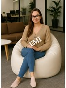 Sedací vak hruška biela EMI