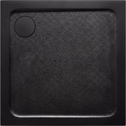 Sprchová vanička štvorcová SAT Project 100x100 cm liaty mramor čierna SATSVPRO100QCA