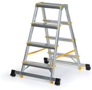 Obojstranné hliníkové schodíky ALVE EUROSTYL so stabilizátorom, 2x4 stupne, výška 0,84 m