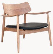 Kreslo z dubového dreva's koženkovým sedadlom Olvera