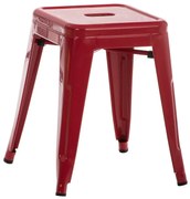 Stohovateľná kovová stolička Arm - Červená