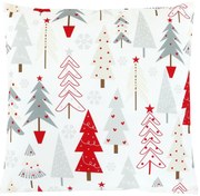 Vankúš s výplňou Vianočné stromčeky, 45 x 45 cm