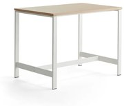 Stôl VARIOUS, 1200x800x900 mm, biela, dub
