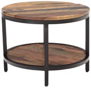 Okrúhly konferenčný stolík Retro 60x45x60 recyklované mango Old spice