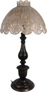 Šedo-čierna antik kovová lampa Camille - Ø 41*75 cm E27/ 1*60W