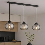 Brilagi - Luster na lankách DIOR 3xE27/60W/230V čierna/dymová sivá