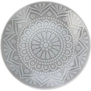 Kameninový dezertný tanier Ethnic, pr. 20 cm, sivá