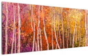 Obraz farebného lesa (120x50 cm)