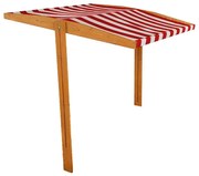 Strieška pre detské drevené pieskovisko Baby Mix 120 x 120 cm červeno-biela