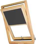 Dekodum Termoizolačná roleta na strešné okno typu VELUX MK08/M08/308 Farba látky: Graphite Silver, Farba profilu: Borovica