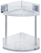 WENKO 22690100-Rohová polica VACUUM-LOC QUADRO ED 28x32,5 cm strieborná/lesklý chróm