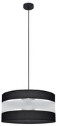 Luster na lanku HELEN 1xE27/15W/230V pr. 40 cm čierna/strieborná