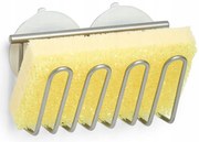 Zeller Present Držák na houbičku do dřezu, kovový s 2 přísavkami, 12x6cm SPONGE