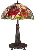 Mega lampa Tiffany do obývačky ORCHIDEA 80*Ø50 3*E27