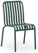 Kovová bistro stolička RIVA, na vonkajšie použitie, zelená