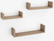 Sada 3 poličiek Triple, dub sonoma%