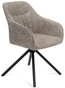 Noela Otočná jedálenská stolička látková LOREN sivá