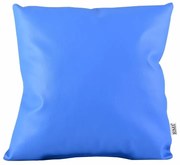 Vankúš modrý ekokoža EMI, Vankúš 45x45 cm