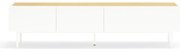 Biely/v prírodnej farbe TV stolík v dekore duba 180x45 cm Arista – Teulat