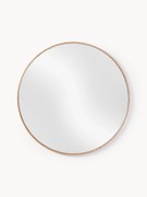 Okrúhle nástenné zrkadlo's dreveným rámom Avery