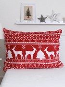 Obliečka na vankúš mikroplyš 70 × 90 cm - Jelene červené