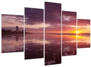 Obraz - Pláž pri západe slnka (150x105 cm)