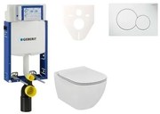 Cenovo zvýhodnený závesný WC set Geberit na zamurovanie + WC Ideal Standard Tesi 110.302.00.5NF1