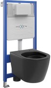 Mexen Fenix Slim, podomietkový modul a závesné WC Carmen, čierna matná, 6103388XX85