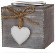 Dekoračný svietnik S.Heart 6,5x6,5x6,5 cm