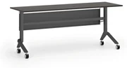 Mobilný stôl PRIMO MOVE, 1800 x 600 mm, čierna podnož, wenge