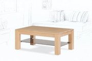 Wooded Konferenční stolek Chicago Glass z masivu BUK Výška stolku: 53 cm