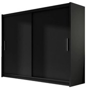 Veľká šatníková skriňa BEGA I čierna šírka 180 cm