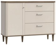 Komoda s zásuvkami VIRO hnedá/béžová