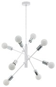 Eglo 98017 - Luster na lanku GRADOLI 8xE27/60W/230V biela